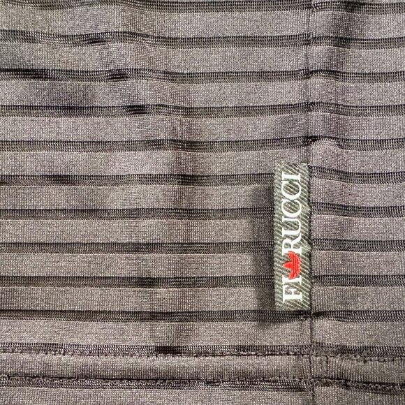 ADIDAS X FIORUCCI Women's black & white sheer stripe "FireBird" mini dress - Picture 9 of 9